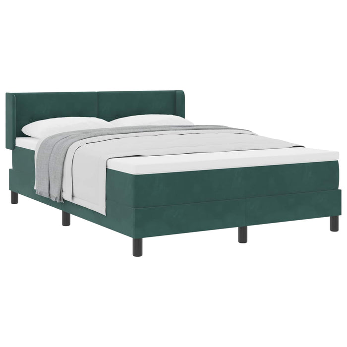 Pat cu arcuri cu saltea Verde închis 200 x 160 cm Poliester - WALTI WALTI