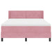 Pat cu arcuri cu saltea cu headboard Roz 200 x 160 cm Poliester - WALTI WALTI