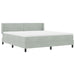 Pat cu arcuri cu saltea Gri deschis 200 x 180 cm Poliester - WALTI WALTI