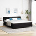 Pat cu arcuri cu saltea Negru 200 x 180 cm Poliester - WALTI WALTI
