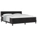 Pat cu arcuri cu saltea Negru 200 x 180 cm Poliester - WALTI WALTI