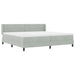 Pat cu arcuri cu saltea Gri deschis 200 x 200 cm Poliester - WALTI WALTI