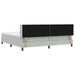 Pat cu arcuri cu saltea Gri deschis 200 x 200 cm Poliester - WALTI WALTI