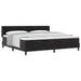 Pat cu arcuri cu saltea Negru 200 x 200 cm Poliester - WALTI WALTI