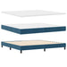 Pat cu arcuri cu headboard Albastru închis 200 x 200 cm Catifea - WALTI WALTI