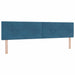Pat cu arcuri cu headboard Albastru închis 200 x 200 cm Catifea - WALTI WALTI