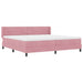 Pat cu arcuri cu saltea cu headboard Roz 200 x 200 cm Poliester - WALTI WALTI
