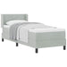 Pat cu arcuri cu saltea Gri deschis 200 x 80 cm Poliester - WALTI WALTI