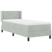 Pat cu arcuri cu saltea Gri deschis 200 x 80 cm Poliester - WALTI WALTI