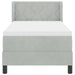 Pat cu arcuri cu saltea Gri deschis 200 x 80 cm Poliester - WALTI WALTI