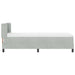 Pat cu arcuri cu saltea Gri deschis 200 x 80 cm Poliester - WALTI WALTI