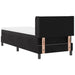 Pat cu Saltea cu Arcuri Negru 100x200 cm Catifea Negru - WALTI WALTI