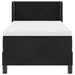 Pat cu Saltea cu Arcuri Negru 100x200 cm Catifea Negru - WALTI WALTI