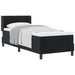 Pat cu Saltea cu Arcuri Negru 100x200 cm Catifea Negru - WALTI WALTI