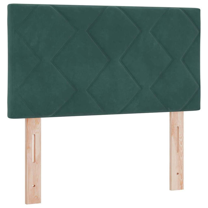 Pat cu arcuri cu saltea Verde închis 200 x 80 cm Poliester - WALTI WALTI