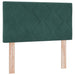 Pat cu arcuri cu saltea Verde închis 200 x 80 cm Poliester - WALTI WALTI