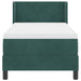 Pat cu arcuri cu saltea Verde închis 200 x 80 cm Poliester - WALTI WALTI