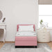 Pat cu arcuri cu headboard Manual Roz 200 x 80 cm Catifea - WALTI WALTI