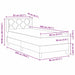 Pat cu arcuri cu headboard Manual Roz 200 x 80 cm Catifea - WALTI WALTI
