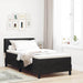 Pat cu Saltea cu Arcuri Negru 100x200 cm Catifea Negru - WALTI WALTI