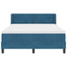 Pat cu arcuri cu headboard Albastru închis 190 x 140 cm Catifea - WALTI WALTI