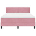 Pat cu arcuri cu headboard Manual Roz 200 x 140 cm Catifea - WALTI WALTI