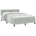 Pat cu arcuri cu headboard Gri deschis 200 x 160 cm Catifea - WALTI WALTI