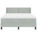 Pat cu arcuri cu headboard Gri deschis 200 x 160 cm Catifea - WALTI WALTI