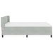 Pat cu arcuri cu headboard Gri deschis 200 x 160 cm Catifea - WALTI WALTI