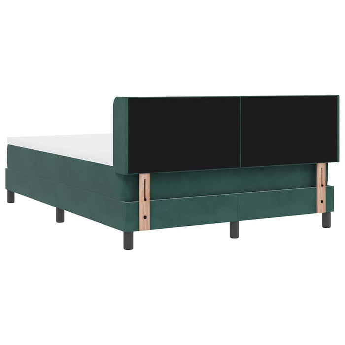 Pat cu arcuri cu headboard Verde închis 200 x 160 cm Catifea WALTI