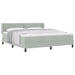 Pat cu arcuri cu saltea Gri deschis 200 x 180 cm Poliester - WALTI WALTI