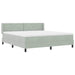 Pat cu arcuri cu saltea Gri deschis 200 x 180 cm Poliester - WALTI WALTI