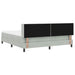 Pat cu arcuri cu saltea Gri deschis 200 x 180 cm Poliester - WALTI WALTI