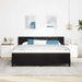 Pat cu arcuri cu headboard Manual Negru 200 x 180 cm Catifea - WALTI WALTI