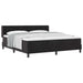 Pat cu arcuri cu headboard Manual Negru 200 x 180 cm Catifea - WALTI WALTI
