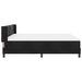 Pat cu arcuri cu headboard Manual Negru 200 x 180 cm Catifea - WALTI WALTI