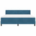 Pat cu arcuri cu headboard Albastru închis 200 x 180 cm Catifea - WALTI WALTI