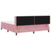 Pat cu arcuri cu saltea cu headboard Roz 200 x 180 cm Poliester - WALTI WALTI