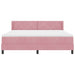 Pat cu arcuri cu saltea cu headboard Roz 200 x 180 cm Poliester - WALTI WALTI
