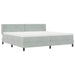 Pat cu arcuri cu headboard Gri deschis 200 x 200 cm Catifea - WALTI WALTI
