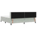 Pat cu arcuri cu headboard Gri deschis 200 x 200 cm Catifea - WALTI WALTI