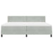 Pat cu arcuri cu headboard Gri deschis 200 x 200 cm Catifea - WALTI WALTI