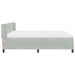 Pat cu arcuri cu headboard Gri deschis 200 x 200 cm Catifea - WALTI WALTI