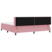 Pat cu arcuri cu headboard Manual Roz 200 x 200 cm Catifea - WALTI WALTI