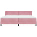 Pat cu arcuri cu headboard Manual Roz 200 x 200 cm Catifea - WALTI WALTI