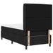 Pat cu arcuri cu saltea cu headboard Negru 90 x 190 cm țesătură - WALTI WALTI