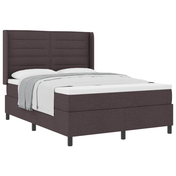 Pat cu arcuri cu pernă Manual Maro închis 190 x 140 cm țesătură WALTI