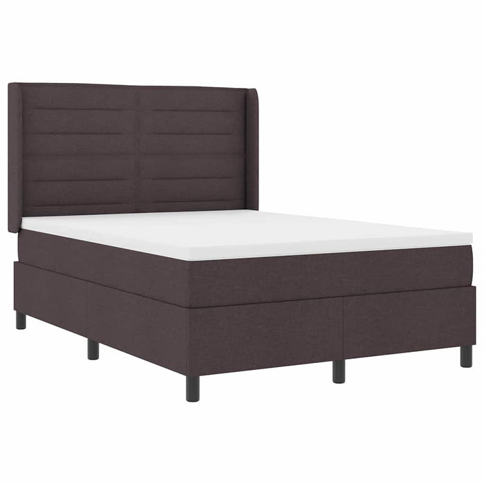 Pat cu arcuri cu pernă Manual Maro închis 190 x 140 cm țesătură WALTI