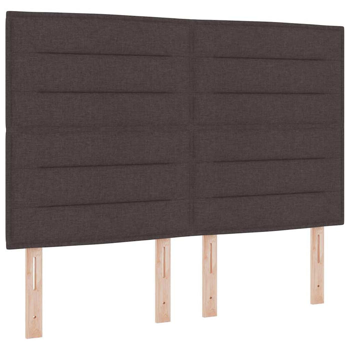 Pat cu arcuri cu pernă Manual Maro închis 200 x 140 cm țesătură WALTI