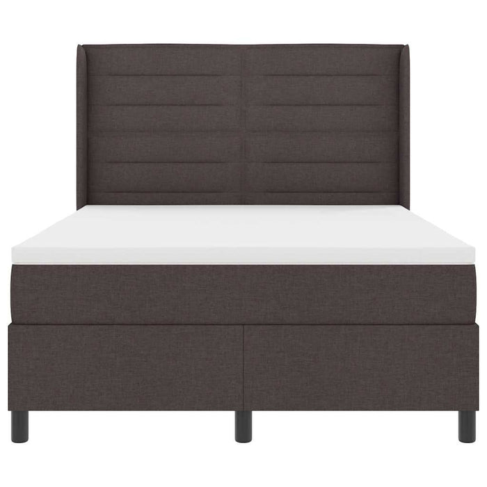 Pat cu arcuri cu pernă Manual Maro închis 200 x 140 cm țesătură WALTI